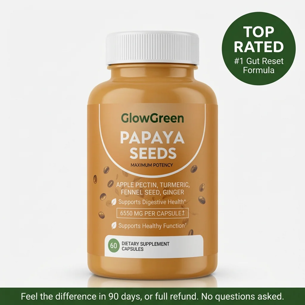 GlowGreen Papaya Seeds Complex supplement bottle